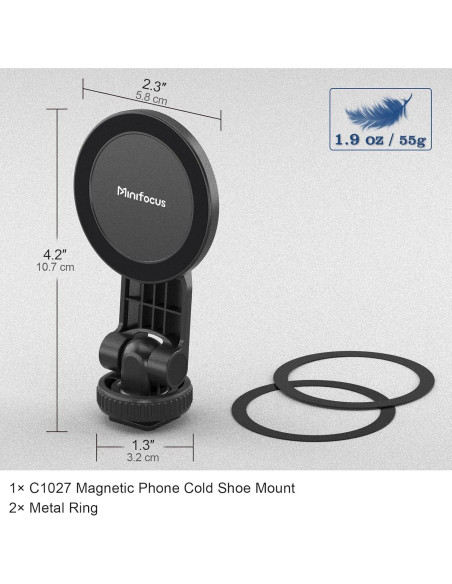 Soporte de trípode magnético Minifocus para iPhone 17/16/15/14/13