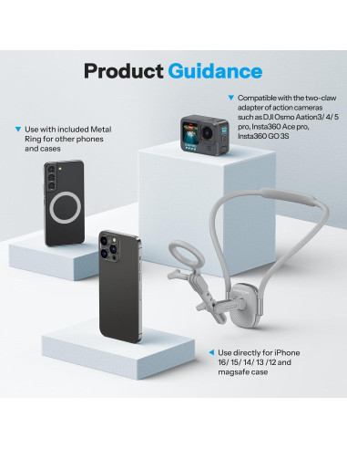 Soporte Magnético para Teléfono en el Cuello OMOTON Ajustable