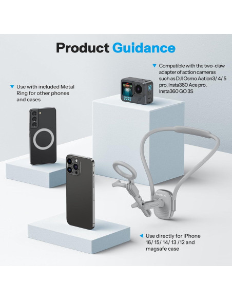 Soporte Magnético para Teléfono en el Cuello OMOTON Ajustable