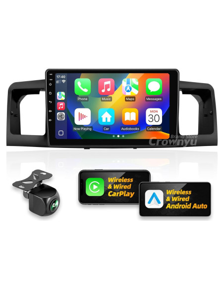 Radio Android 12 CROWNYU para Toyota Corolla 2004-2008 9"