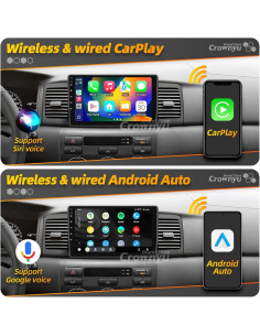Radio Android 12 CROWNYU para Toyota Corolla 2004-2008 9" 2