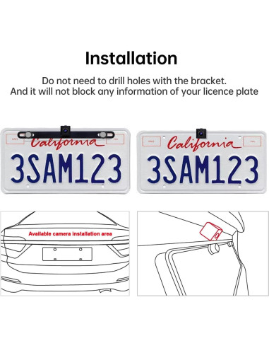 Cámara de Respaldo HD 720P AC-HD02LR 150 Impermeable