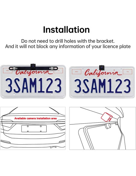 Cámara de Respaldo HD 720P AC-HD02LR 150 Impermeable