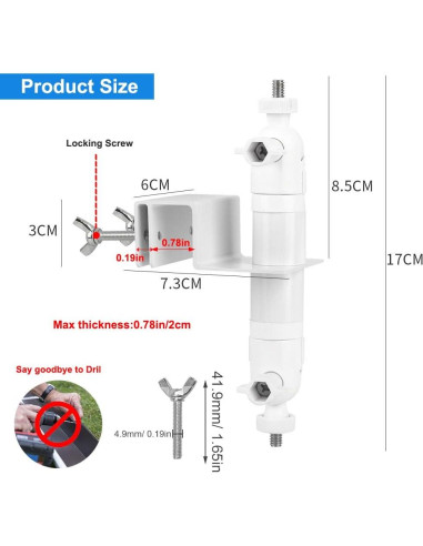 Soporte de canalón 2 en 1 LOOKZOZO para cámaras y paneles solares