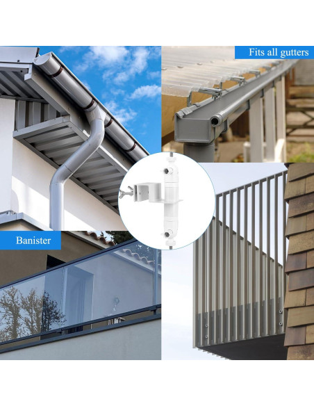 Soporte de canalón 2 en 1 LOOKZOZO para cámaras y paneles solares