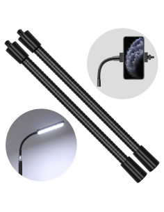 Brazo Flexible Cuello de Ganso 17.78 cm para Webcam y Micrófono - 2 Piezas