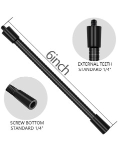 Brazo Flexible Cuello de Ganso 17.78 cm para Webcam y Micrófono - 2 Piezas 2