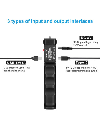 Empuñadura de Batería FOMITO VB50W para Cámara y Móvil