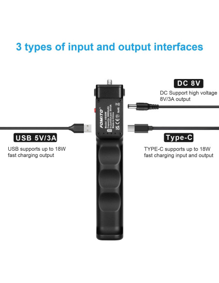 Empuñadura de Batería FOMITO VB50W para Cámara y Móvil