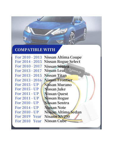 Arnés de Cable de Retención Cámara Respaldo JUNMUL UX-NI006