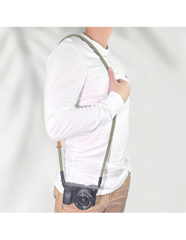 Correa de cámara cruzada 127cm Verde militar - Lanyard 10mm