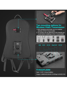 Arnés de cámara FOMITO V-mount para batería BP - 394g 2