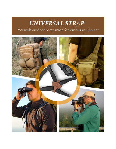 Correa de Arnés para Binoculares Oufabe, Ajustable, Ergonómica