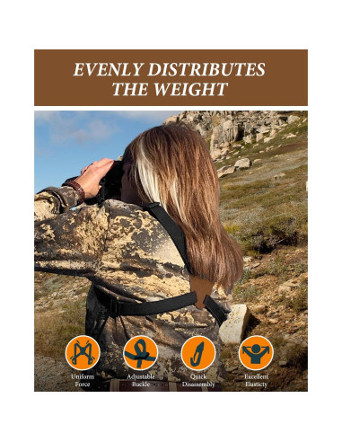 Correa de Arnés para Binoculares Oufabe, Ajustable, Ergonómica