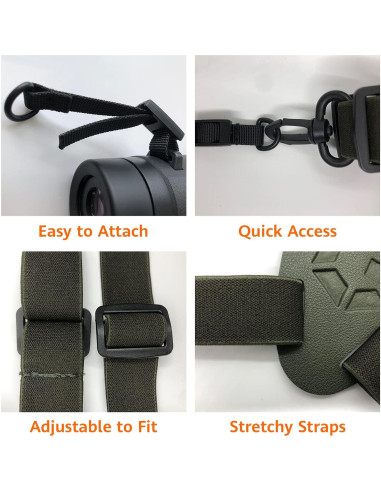 Arnés de Prismáticos GAIARENA Camo Ajustable con Paño