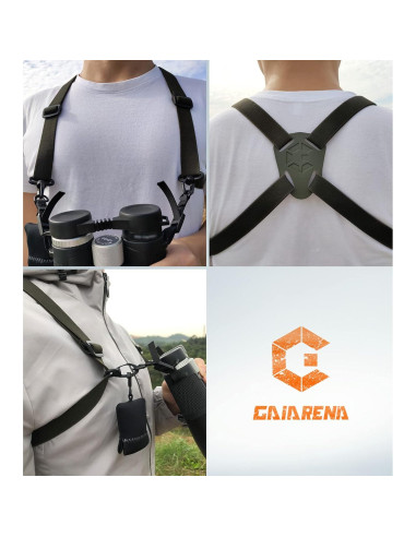 Arnés de Prismáticos GAIARENA Camo Ajustable con Paño