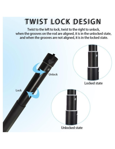 Palo de Selfie Invisible VVHOOY 15-66 cm Ajustable Antideslizante