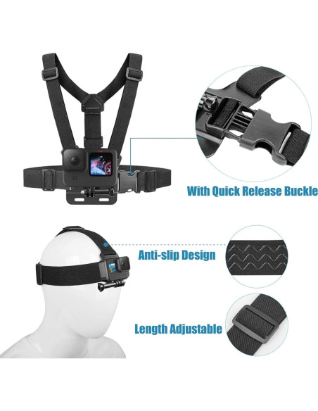 Kit de Accesorios 36 en 1 para Cámara de Acción KUANVE