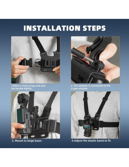 Soporte de Pecho BRDRC para DJI Osmo Pocket 3 y GoPro