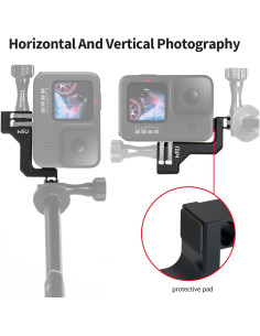 Adaptador Codo Vertical Aluminio HSU para GoPro Hero 9-13 2