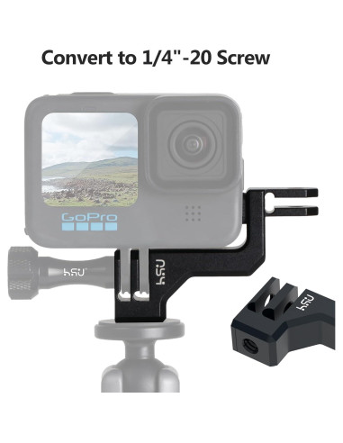 Adaptador Codo Vertical Aluminio HSU para GoPro Hero 9-13