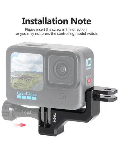 Adaptador Codo Vertical Aluminio HSU para GoPro Hero 9-13