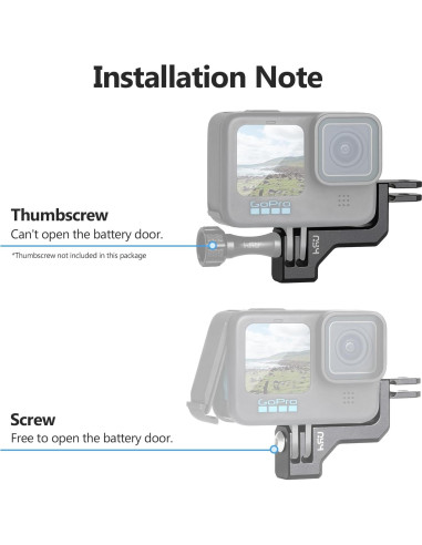Adaptador Codo Vertical Aluminio HSU para GoPro Hero 9-13