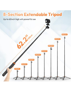 Trípode de Selfie Rubesee PL-1020 para Cámara GoPro 157 cm 2