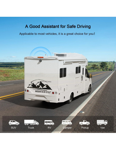 Cámara de Respaldo Solar Fookoo 7" Inalámbrica HD 1080P