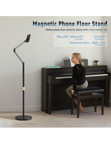 Soporte de Piso Magnético Arsoer AB-13L2P para Teléfonos