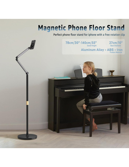 Soporte de Piso Magnético Arsoer AB-13L2P para Teléfonos