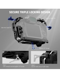 Jaula de Cámara NEEWER para Canon R8 - Aluminio, Ligera y Segura 2