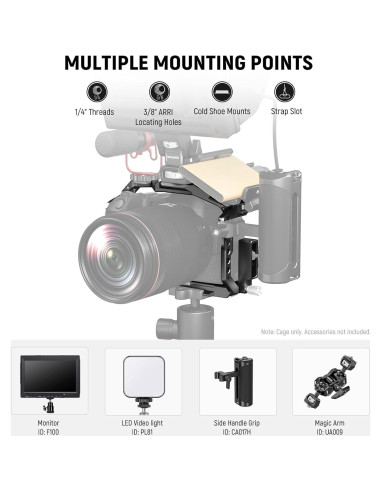 Jaula de Cámara NEEWER para Canon R8 - Aluminio, Ligera y Segura