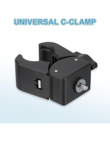 Abrazadera de Resorte PATIKIL 1/4" Macho Metal Negro 6 cm