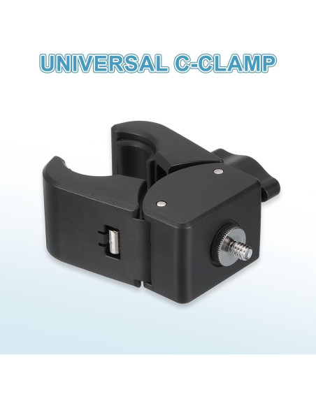 Abrazadera de Resorte PATIKIL 1/4" Macho Metal Negro 6 cm