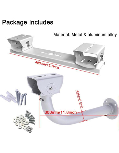Soporte de Cámara de Seguridad Doble L Rosebe Metal 0.54 kg