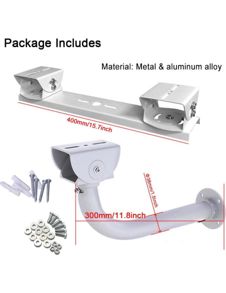 Soporte de Cámara de Seguridad Doble L Rosebe Metal 0.54 kg