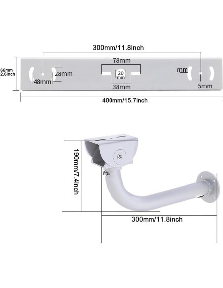 Soporte de Cámara de Seguridad Doble L Rosebe Metal 0.54 kg