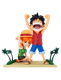 Figura Coleccionable Luffy & Nami One Piece Bandai 7.1 cm