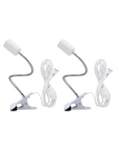 Portalámparas de Clip FEYAIM 2PCS Flexibles Luz Nocturna