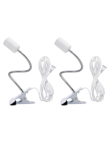 Portalámparas de Clip FEYAIM 2PCS Flexibles Luz Nocturna