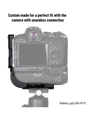 Soporte en L para cámara EOS R5/R6 con empuñadura BG-R10