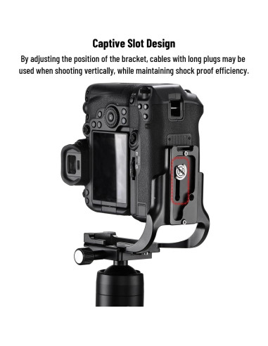 Soporte en L para cámara EOS R5/R6 con empuñadura BG-R10