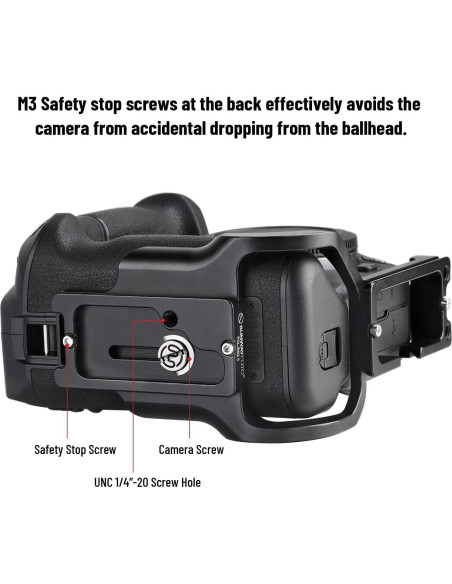 Soporte en L para cámara EOS R5/R6 con empuñadura BG-R10