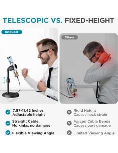 Soporte Telescópico para Webcam InnoGear WTS29 con Soporte para Teléfono 2