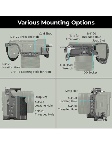 Jaula de liberación rápida SmallRig 5198 para Sony A7C II/7CR