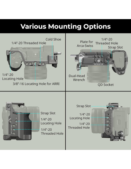 Jaula de liberación rápida SmallRig 5198 para Sony A7C II/7CR