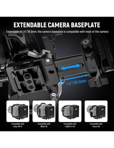 Placa de Batería V NEEWER PS015 Pro con Paño de Limpieza