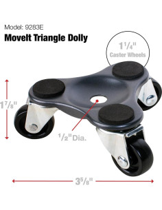 Carro Tri-Dolly de Acero Shepherd Hardware 200 lbs 4" 2