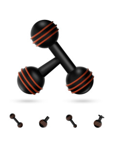 Adaptador Triple de Bola de Aluminio 25mm para Soportes RAM